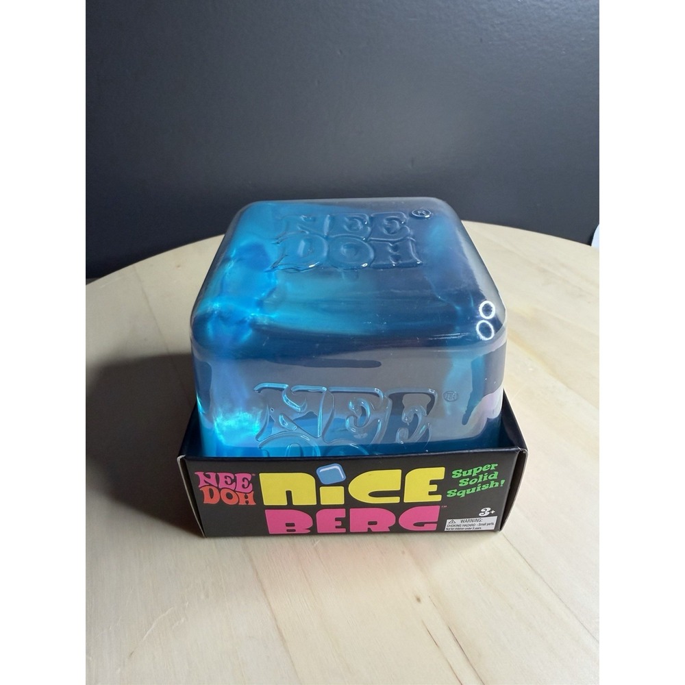 NeeDoh Nice Berg Blue XL Giant Nee Doh Niceberg Squishy Cube Ice TikTok Viral